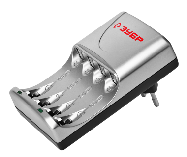 Зарядное устройство ЗУБР для никель-металлгидридных аккумуляторов, в блистере, время зарядки 1 час, 4хААА/АА — Официальный партнер ЗУБР в России