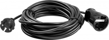 Удлинитель-шнур ПВС 207-Ш, 20 м, 2200 Вт, 1 гнездо, ПВС 2х0,75 мм2, ЗУБР — Официальный партнер ЗУБР в России