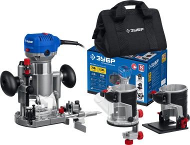 Кромочный фрезер ЗУБР 750 Вт, 3 основания, сумка, ФПК-750Н Профессионал — Официальный партнер ЗУБР в России