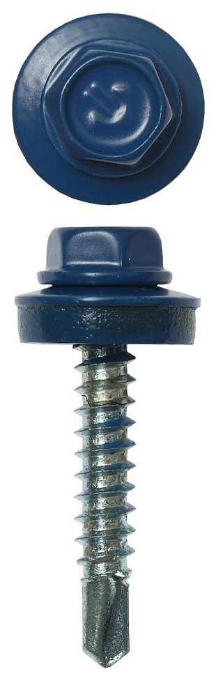 Саморезы СКД кровельные, RAL 5005 синий насыщенный, 80 х 4.8 мм, 700 шт, для деревянной обрешетки, ЗУБР Профессионал фото 1 — Официальный партнер ЗУБР в России