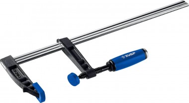 Струбцина ЗУБР &quot;ПС-300/80&quot;, тип &quot;F&quot;, двухкомпонентная ручка, стальная закаленная рейка, 80х300мм, ПРОФЕССИОНАЛ 32155-080-300_z01 — Официальный партнер ЗУБР в России