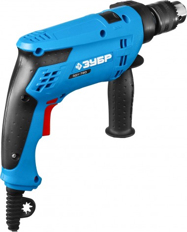 Дрель удар, ЗУБР Профессионал ЗДУ-780 ЭРКМ2, патрон 13мм, реверс, d: сталь-10мм/бетон-13мм/дерево-20мм, 0-3000 об/мин, 0-48000 уд/мин, 780 Вт, кейс — Официальный партнер ЗУБР в России