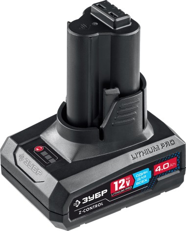 Аккумуляторная батарея ЗУБР Профессионал 12В, Li-Ion, 4Ач, тип T7, ST7-12-4 — Официальный партнер ЗУБР в России