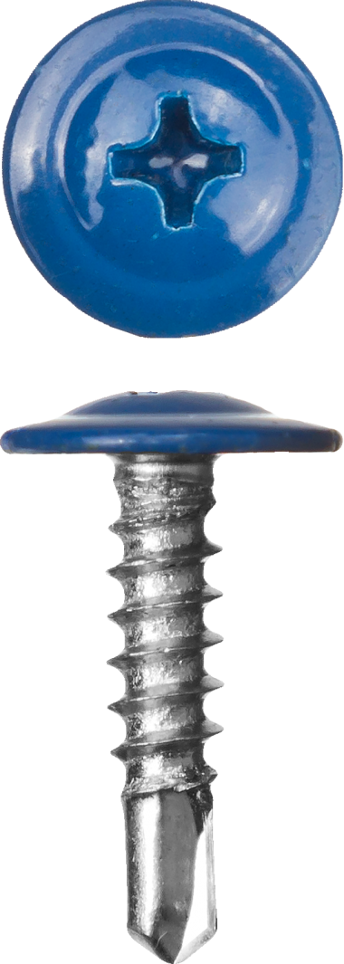 Саморезы ПШМ-С со сверлом для листового металла, 25 х 4.2 мм, 400 шт, RAL-5005 синий насыщенный, ЗУБР — Официальный партнер ЗУБР в России