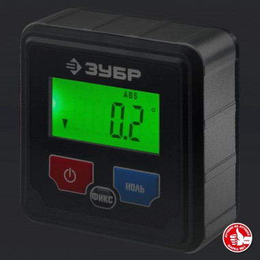 МИКРО уровень-уклономер электронный, магнитный, диапазон 4х90°, точность 0,1°, 3 кнопки, HOLD, автоповорот, подсветка, ЗУБР Профессионал 34743_z01 — Официальный партнер ЗУБР в России