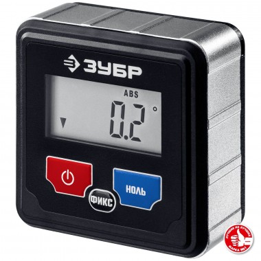МИКРО уровень-уклономер электронный, магнитный, диапазон 4х90°, точность 0,1°, 3 кнопки, HOLD, автоповорот, подсветка, ЗУБР Профессионал 34743_z01 — Официальный партнер ЗУБР в России