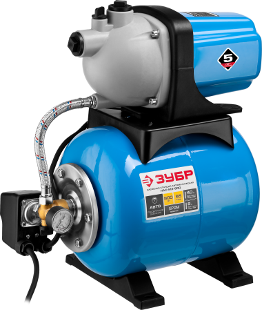 ЗУБР 800 Вт, бак 20 л, автоматическая насосная станция (НАС-М3-800) — Официальный партнер ЗУБР в России