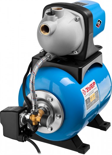 ЗУБР 800 Вт, бак 20 л, автоматическая насосная станция (НАС-М3-800) — Официальный партнер ЗУБР в России