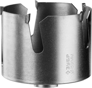 Коронка ЗУБР &quot;ПРОФИ&quot; &quot;ПРОУНИВЕРСАЛ&quot;, твердосплав резцы, бетон, кирпич, керам, цв мет, гипсокарт, пласт, дерево, d=89мм — Официальный партнер ЗУБР в России