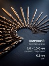 ЗУБР КОБАЛЬТ, 91 шт, (1-10/0,1 мм), сталь Р6М5К5, класс А, пласт.бокс, набор сверл по металлу, Профессионал (29626-H91) фото 5 &mdash; Официальный партнер ЗУБР в России