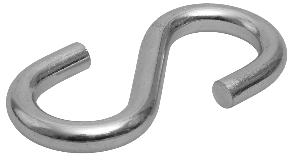 Крюк S-образный, 6мм, 2 шт, оцинкованный, ЗУБР фото 1 — Официальный партнер ЗУБР в России