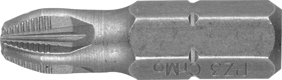 Биты ЗУБР "МАСТЕР" кованые, хромомолибденовая сталь, тип хвостовика C 1/4", PZ3, 25мм, 2шт фото 1 — Официальный партнер ЗУБР в России