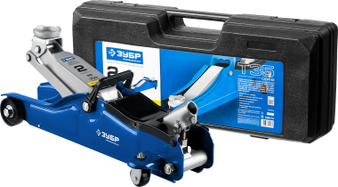 Домкрат гидравлический подкатной T35, 2т, 85-330мм, в кейсе, ЗУБР Профессионал 43056-2-K — Официальный партнер ЗУБР в России