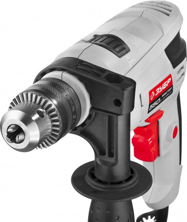 Дрель ударная, ЗУБР ДУ-550 ЭР, патрон 13 мм, реверс, сталь 10 мм / бетон 10 мм / дерево 20 мм, 550 Вт — Официальный партнер ЗУБР в России