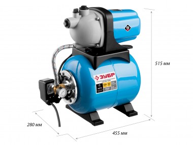 ЗУБР 1000 Вт, бак 20 л, автоматическая насосная станция (НАС-М3-1000) — Официальный партнер ЗУБР в России