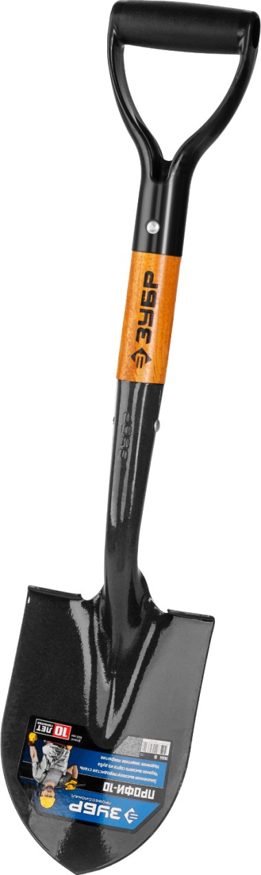 ЗУБР Профи-10, 210 х 150 х 660 мм, полотно 1.7 мм закалено, черенок из дуба высш. сорта с рукояткой, автомобильная лопата, Профессионал (39355) — Официальный партнер ЗУБР в России