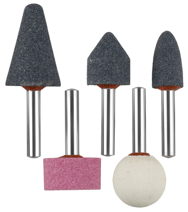 Набор ЗУБР &quot;МАСТЕР&quot;: Абразивные минишарошки-насадки для  дрели, хвостовик d 6мм, 5 предм. — Официальный партнер ЗУБР в России