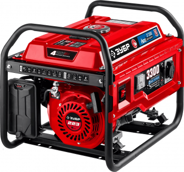 Генератор гибридный (бензин / газ), 3300 Вт, ЗУБР &quot;МАСТЕР&quot; СГ-3300 — Официальный партнер ЗУБР в России