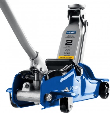 Домкрат гидравлический подкатной T35, 2т, 85-330мм, ЗУБР Профессионал 43056-2 — Официальный партнер ЗУБР в России