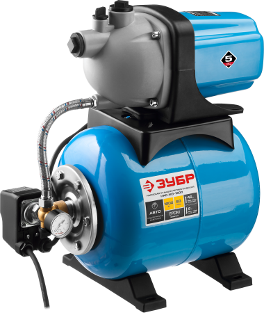ЗУБР 1200 Вт, бак 20 л, автоматическая насосная станция (НАС-М3-1200) — Официальный партнер ЗУБР в России