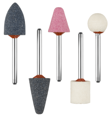 Набор ЗУБР &quot;МАСТЕР&quot;: Абразивные минишарошки-насадки для гравера и дрели, хвостовик d 3,2мм, 5 предм. — Официальный партнер ЗУБР в России