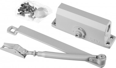 Доводчик дверной ЗУБР &quot;ПРОФЕССИОНАЛ&quot;, для дверей массой до 80 кг, цвет белый — Официальный партнер ЗУБР в России