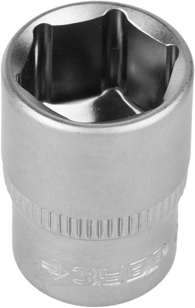 Головка торцовая ЗУБР &quot;МАСТЕР&quot; (1/4&quot;), Cr-V, FLANK, хроматированное покрытие, 6мм — Официальный партнер ЗУБР в России