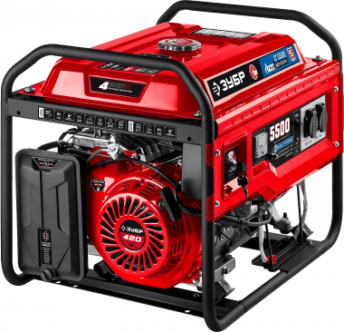 Генератор гибридный (бензин / газ), 5500 Вт, ЗУБР &quot;МАСТЕР&quot; СГ-5500Е — Официальный партнер ЗУБР в России