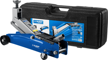 Домкрат гидравлический подкатной T77, 3т, 192-533мм, в кейсе, ЗУБР Профессионал 43055-3-K — Официальный партнер ЗУБР в России