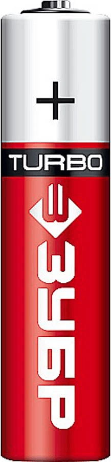 Щелочная батарейка ЗУБР 1.5 В, тип AAA, 4 шт., Turbo 59211-4C_z01 — Официальный партнер ЗУБР в России