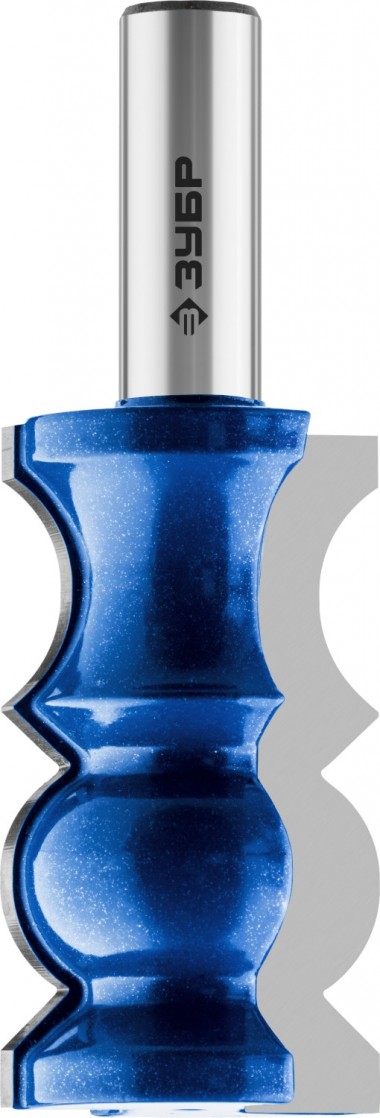 Фреза кромочная фигурная №8, D= 32мм, рабочая длина-57,2мм, хв.-12 мм, ЗУБР Профессионал — Официальный партнер ЗУБР в России