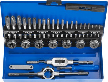 Набор метчиков и плашек ЗУБР &quot;ПРОФЕССИОНАЛ&quot;, сталь Р6М5, 32 предмета — Официальный партнер ЗУБР в России