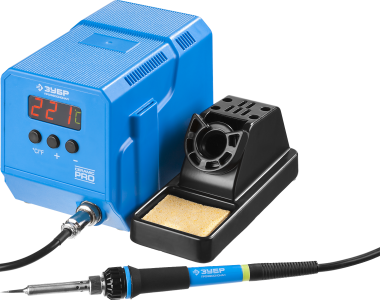 Паяльная станция ЗУБР &quot;ПРОФЕССИОНАЛ&quot; низкотемпературная цифровая с ЖК дисплеем, керамический нагреватель, диапазон 50-480°C, 60Вт — Официальный партнер ЗУБР в России
