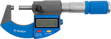 Микрометр ЗУБР &quot;ЭКСПЕРТ&quot; гладкий цифровой, МКЦ 50, диапазон 25-50мм, шаг измерения 0,001мм — Официальный партнер ЗУБР в России