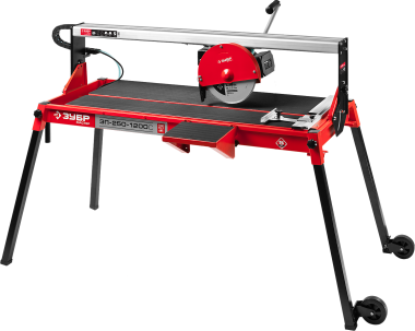 Электроплиткорез ЗУБР &quot;МАСТЕР&quot;, длина реза 1020 мм, диск 250 мм, глубина реза 90°-52мм/45°-46мм, стол 1060x468 мм, 1200Вт — Официальный партнер ЗУБР в России