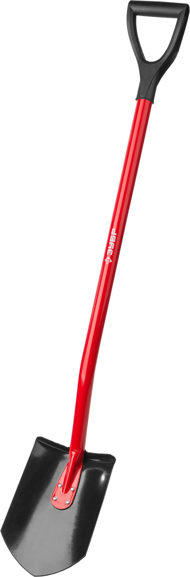 ЗУБР МАСТЕР, 280 х 190 х 1200 мм, полотно 1.5 мм, закалено, стальной изогнутый черенок с рукояткой, штыковая лопата (39523) — Официальный партнер ЗУБР в России