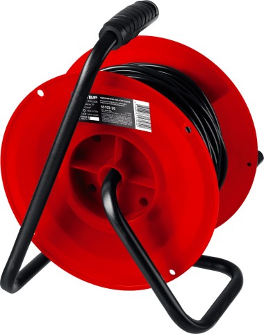 Силовой удлинитель на катушке ПВС 215 ЗУБР 50 м, 3500 Вт, ПВС 2х1.5, 55103-50 — Официальный партнер ЗУБР в России