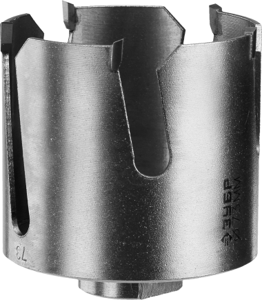 Коронка ЗУБР &quot;ПРОФИ&quot; &quot;ПРОУНИВЕРСАЛ&quot;, твердосплав резцы, бетон, кирпич, керам, цв мет, гипсокарт, пласт, дерево, d=73мм — Официальный партнер ЗУБР в России