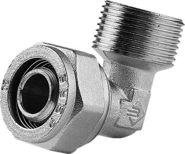 Уголок ЗУБР с наружной резьбой, цанга-штуцер, 1/2&quot;х16х2,0 мм, никель — Официальный партнер ЗУБР в России