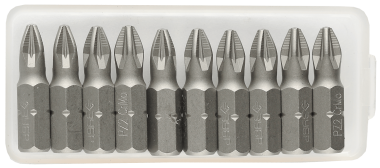 Биты ЗУБР &quot;МАСТЕР&quot; кованые, хромомолибденовая сталь, тип хвостовика C 1/4&quot;, PZ2, 25мм, 10шт — Официальный партнер ЗУБР в России