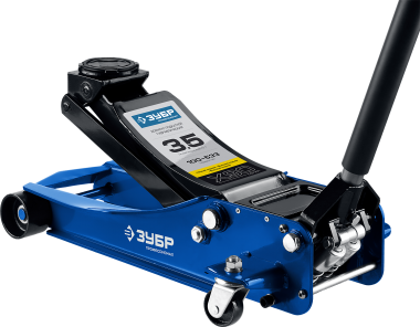 Домкрат гидравлический подкатной X90, 3,5т, 100-533мм, ЗУБР Профессионал 43054-3.5 — Официальный партнер ЗУБР в России