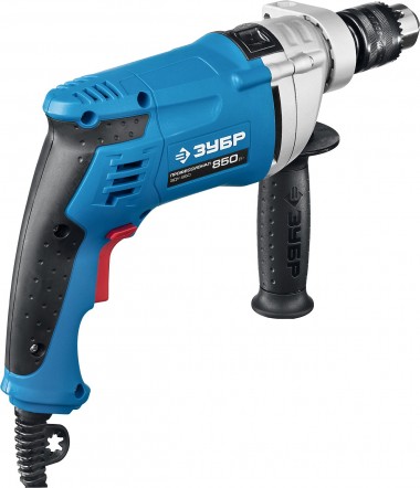 Дрель удар., ЗУБР Профессионал ЗДУ-850 ЭРМКМ2, реверс, мет. корпус редуктора, патрон 13 мм, реверс, 0-2800 об/мин, 0-44800 уд/мин, 850 Вт, кейс — Официальный партнер ЗУБР в России