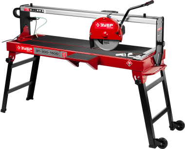 Электроплиткорез ЗУБР &quot;МАСТЕР&quot;, длина реза 1200 мм, диск 300 мм, глубина реза 90°-65мм/45°-40 мм, стол 1260x468 мм, 1500Вт — Официальный партнер ЗУБР в России
