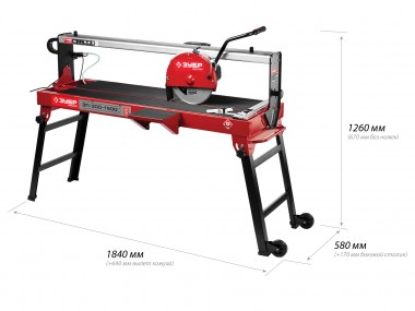 Электроплиткорез ЗУБР &quot;МАСТЕР&quot;, длина реза 1200 мм, диск 300 мм, глубина реза 90°-65мм/45°-40 мм, стол 1260x468 мм, 1500Вт — Официальный партнер ЗУБР в России
