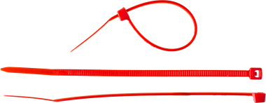 Кабельные стяжки красные КС-К1, 3.6 x 200 мм, 100 шт, нейлоновые, ЗУБР Профессионал — Официальный партнер ЗУБР в России
