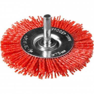 Щетка-крацовка "Зубр" дисковая для дрели, 75мм "ПРОФЕССИОНАЛ", 35161-075_z02 &mdash; Официальный партнер ЗУБР в России