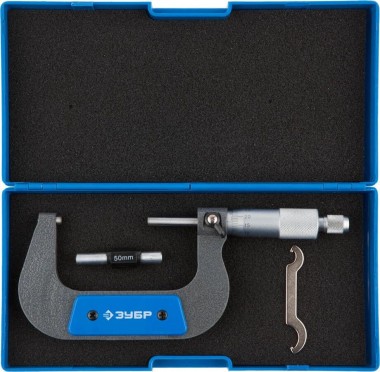 Микрометр ЗУБР &quot;ЭКСПЕРТ&quot; гладкий механический, МК 75, диапазон 50-75мм, шаг измерения 0,01мм 34480-75_z01 — Официальный партнер ЗУБР в России