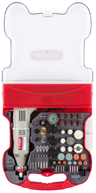 Гравер ЗУБР электрический с набором мини-насадок в кейсе, 172 предмета — Официальный партнер ЗУБР в России