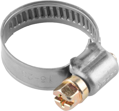 Хомуты, нерж. сталь, накатная лента 9 мм, 16-25 мм, 200 шт, ЗУБР Профессионал &mdash; Официальный партнер ЗУБР в России