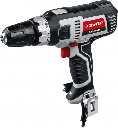 ЗУБР ДШ-М1-400 дрель-шуруповерт сетевая, 400 Вт, 0-750 об/мин — Официальный партнер ЗУБР в России